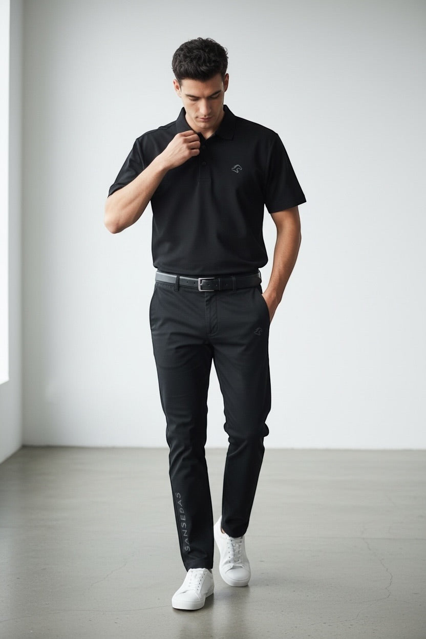 ss-077 twill skinny pants BK